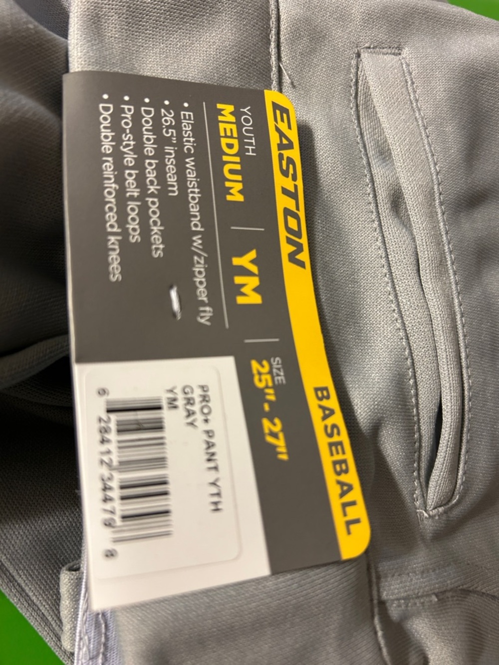 Easton Pro+ Youth Gray Baseball Pants, Size medium , New With Tag - Picture 6 of 6